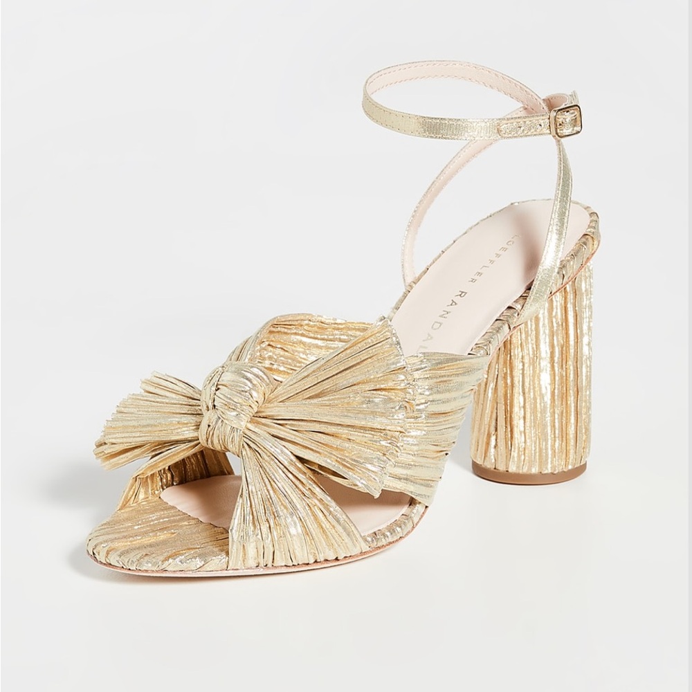 Loeffler Randall Metallic Gold Heels NEW